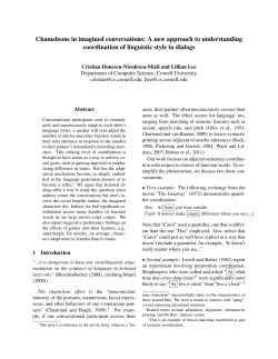 Chameleons in imagined conversations: A new approach to