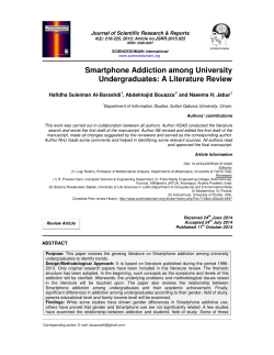 Smartphone Addiction among University Undergraduates