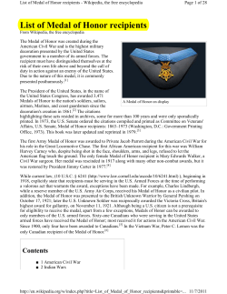 List of Medal of Honor recipients