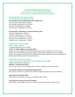 Essential Studies Capstone Showcase