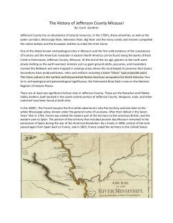 The History of Jefferson County Missouri