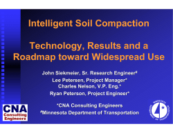 Intelligent Soil Compaction: Technology, Results and a Roadmap