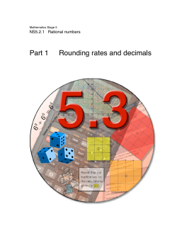Part 1 Rounding rates and decimals