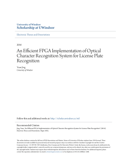 An Efficient FPGA Implementation of Optical Character Recognition