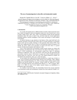 The use of onomatopoeias to describe environmental sounds