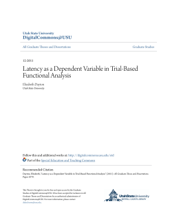 Latency as a Dependent Variable in Trial