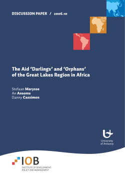 The Aid `Darlings` and `Orphans` of the Great Lakes Region in Africa