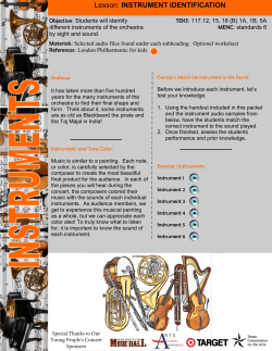 Lesson: INSTRUMENT IDENTIFICATION