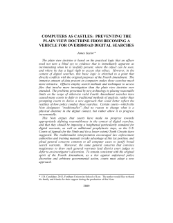computers as castles: preventing the plain view doctrine from
