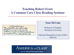 Teaching Robert Frost