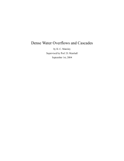 Dense Water Overflows and Cascades
