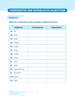 comparative and superlative adjectives