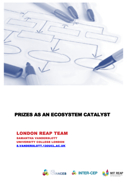 prizes as an ecosystem catalyst - INTER-CEP