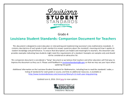 Grade 4 Teacher Companion Document