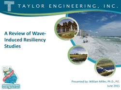 A Review of Wave- Induced Resiliency Studies