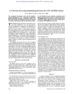 A Cell Line Secreting Stimulating Factors for CFU