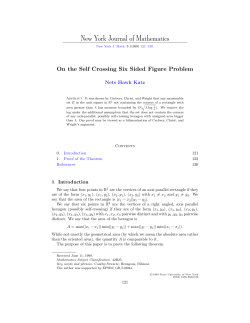 On the Self Crossing Six Sided Figure Problem