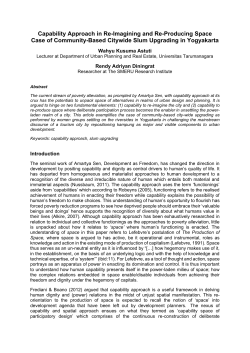 Capability Approach in Re-Imagining and Re