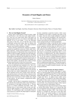 Dynamics of Sand Ripples and Dunes