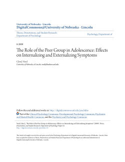 The Role of the Peer Group in Adolescence