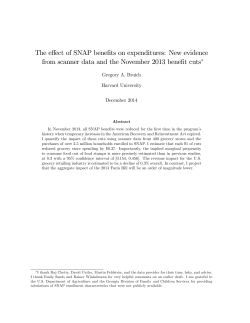 The effect of SNAP benefits on expenditures