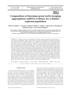 Composition of Hawaiian green turtle foraging aggregations: mtDNA
