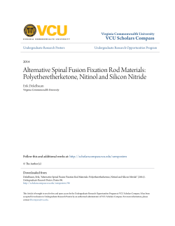 Alternative Spinal Fusion Fixation Rod Materials