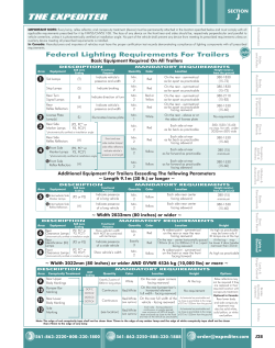 Federal Lighting Requirements For Trailers