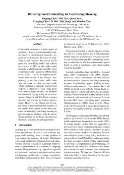 Revisiting Word Embedding for Contrasting