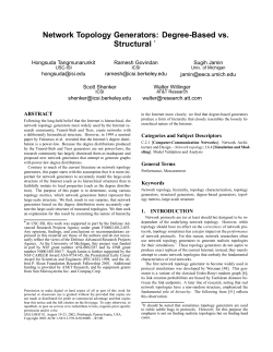 Network Topology Generators: Degree-Based vs. Structural