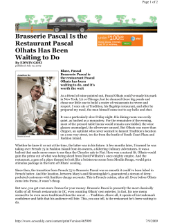 Blaze, Pascal - Pascal Restaurants