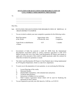 I VITATIO FOR QUOTATIO S FOR REHABILITATIO OF CIVIL