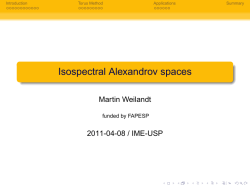 Isospectral Alexandrov spaces - MTM