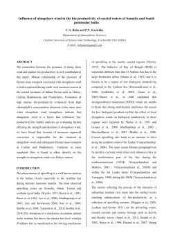 Influence of alongshore wind in the bio