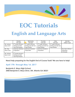 EOC Tutorials - Atlanta Public Schools