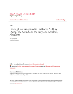 Finding Camus`s absurd in Faulkner`s As I Lay Dying