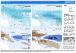 Pacific Region - El Ni&ntilde;o average seasonal rainfall compared to long