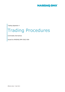 Trading Procedures