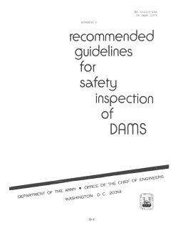 Corps ER 1110-2-106 Guidelines for Safety Inspections of Dams
