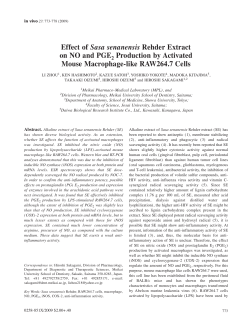 Effect of Sasa senanensis Rehder Extract on NO and PGE2