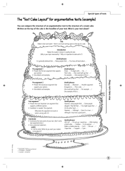 The &ldquo;Text Cake Layout&rdquo; for argumentative texts - AOL