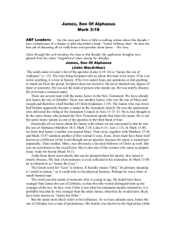 James, Son Of Alphaeus