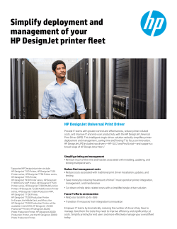 Simplify deployment and management of your HP DesignJet printer