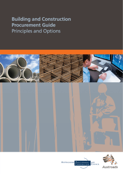 Building and Construction Procurement Guide Principles and Options