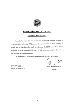 CSR-50-14 - University of Calcutta