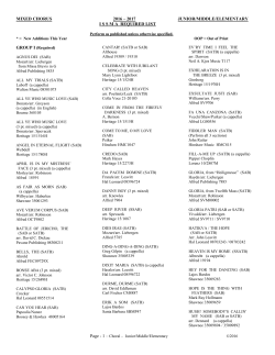 JH/MS/Elem Choir Required List