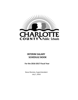 interim salary schedule book - Charlotte County Public Schools