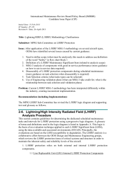 2-6. Lightning/High Intensity Radiated Field (L/HIRF) Analysis