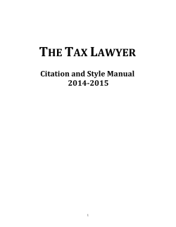 THE TAX LAWYER - Georgetown Law