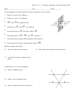 SOL G.3, 1.1, 1.2, Basics, Segments, and Congruence HW Name